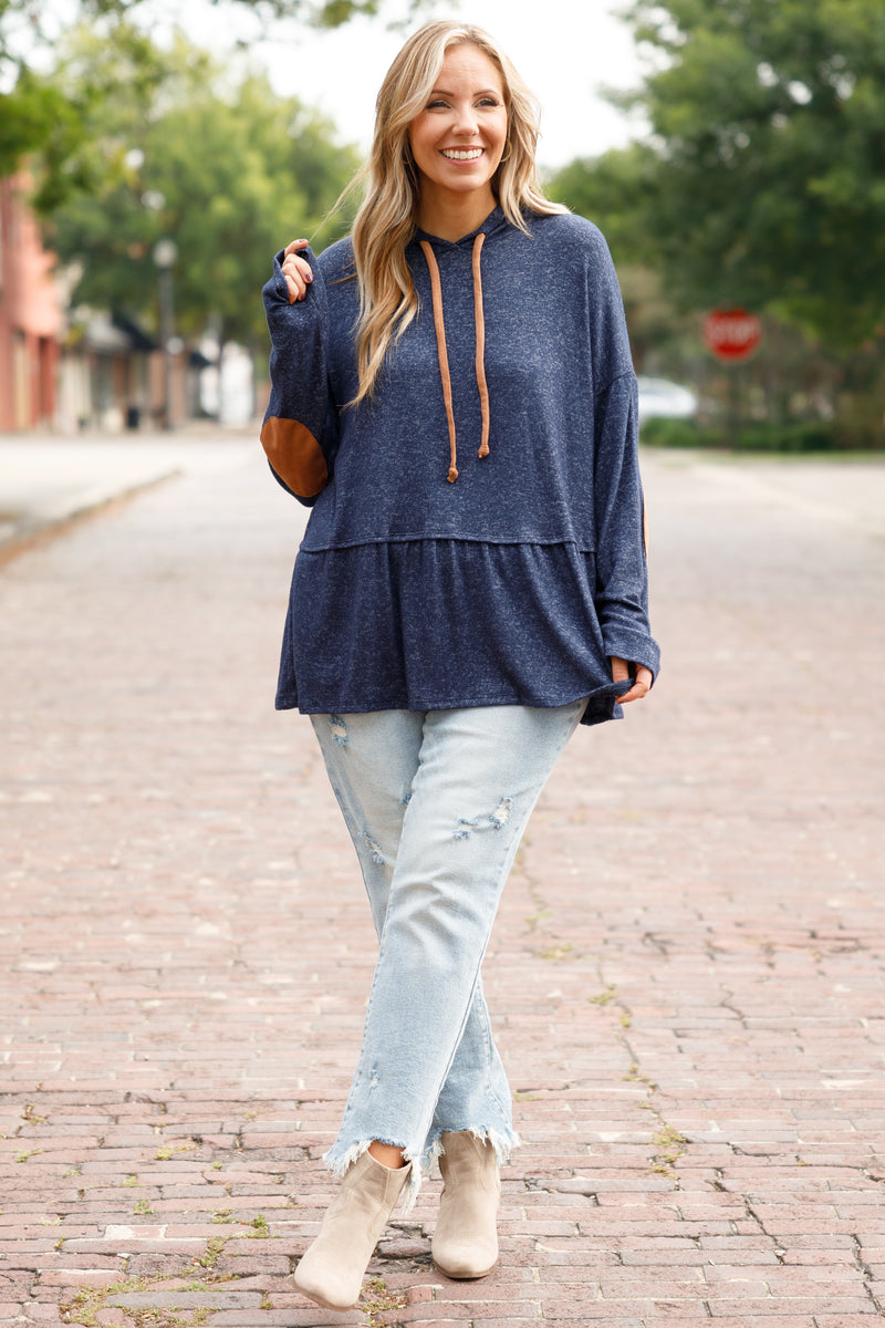 Plus size hotsell navy hoodie