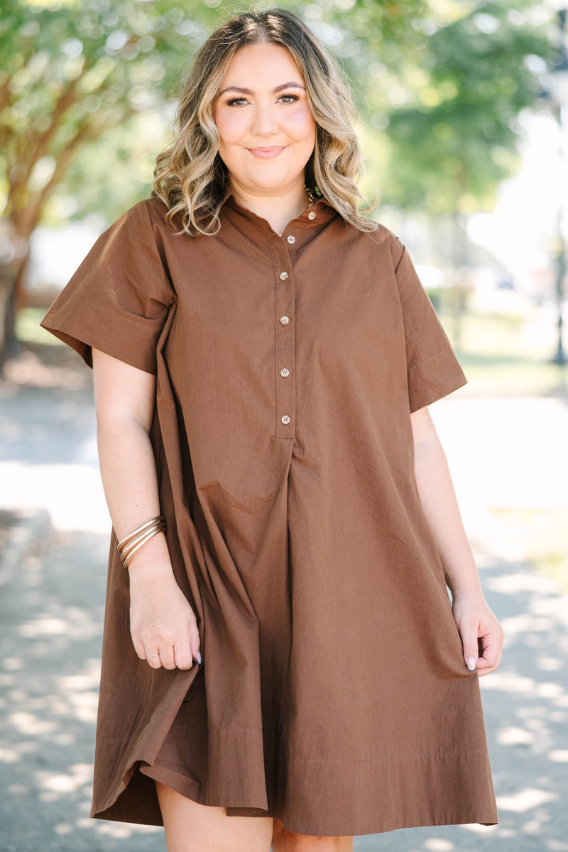 Sweet Breeze Dress, Brown – Chic Soul