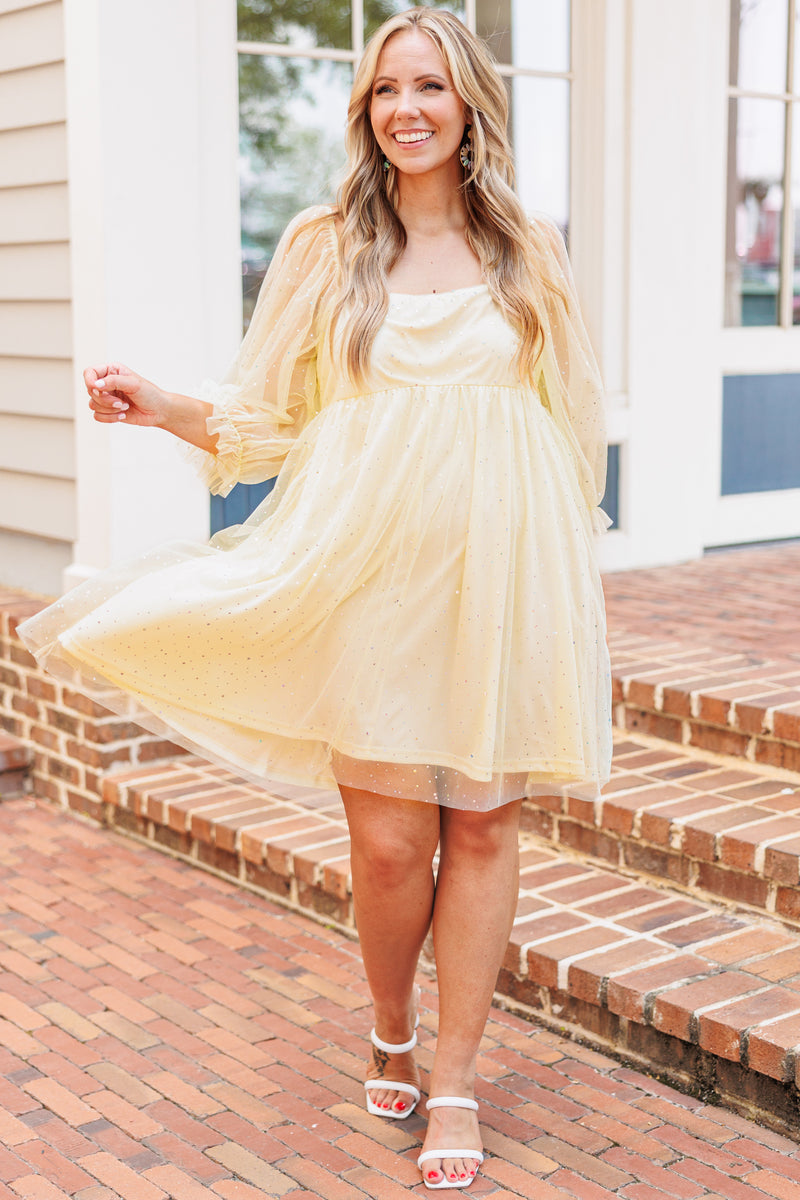 yellow formal dress plus size Women's Sweet Evening Dress, Yellow