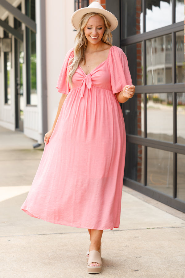 Coral pink dress 2025 plus size