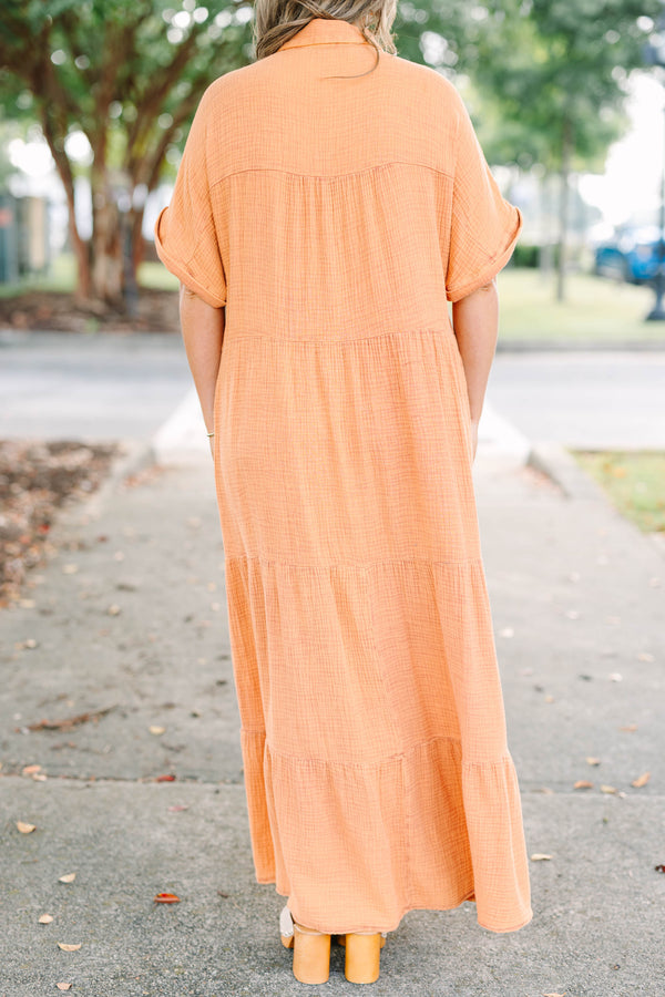 Sweet On Summer Dress, Rust