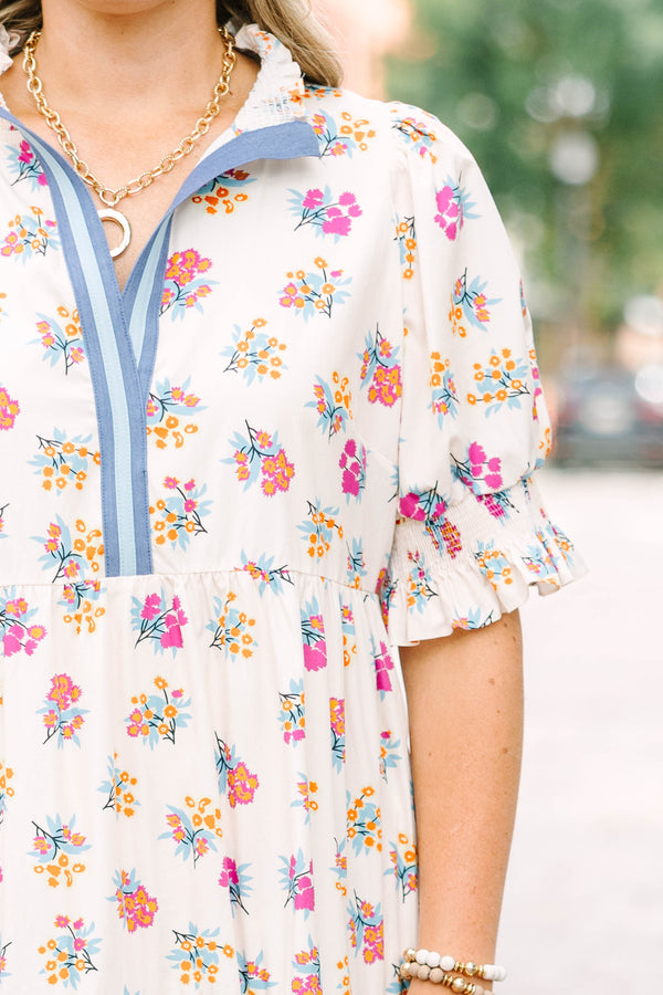 Sweet Recollection Dress, Blue Floral