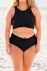 Swim With Me Swim Top, Black – Chic Soul