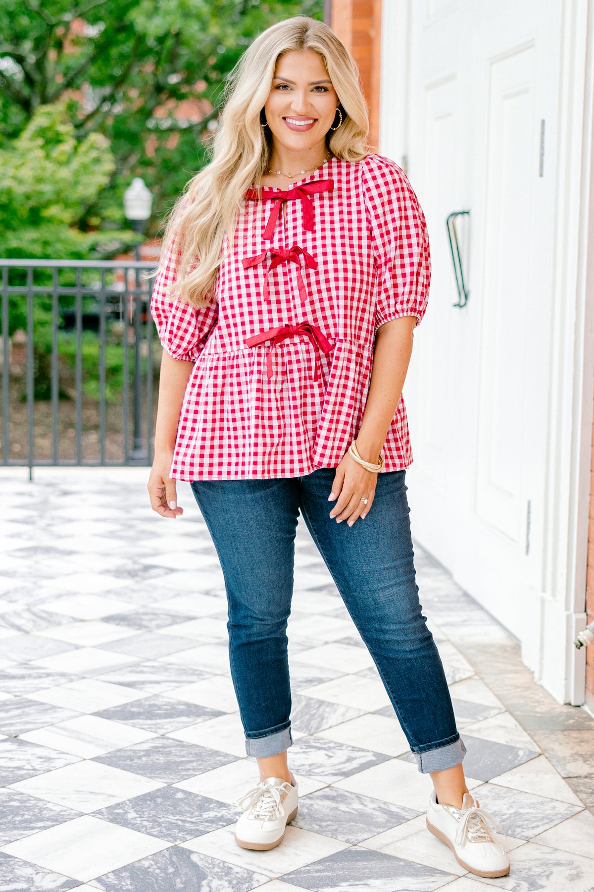 Take It Easy Now Top, Red Gingham – Chic Soul