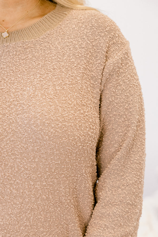 Take The Long Way Home Sweater Dress, Brown