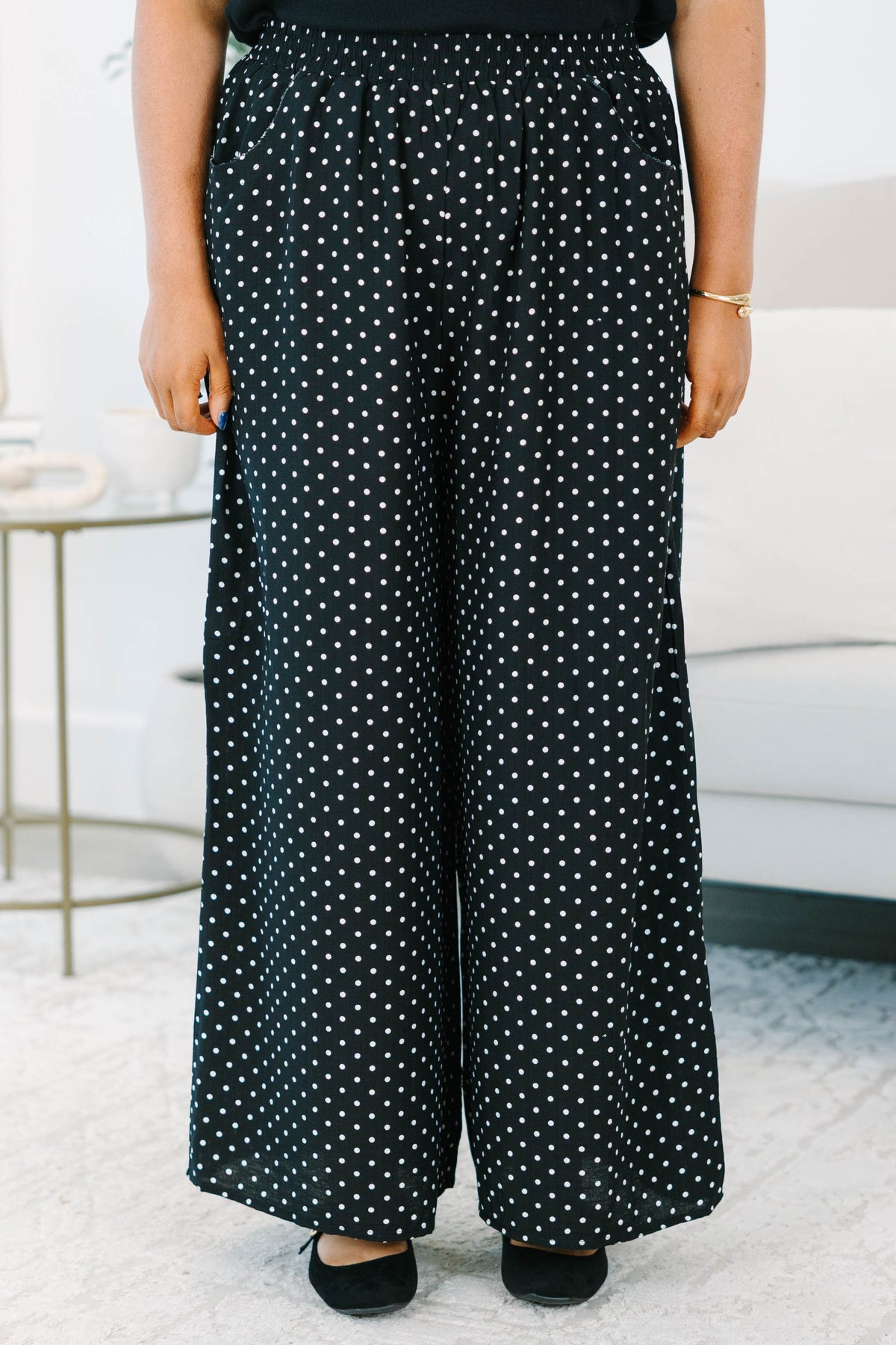 Taking Time Pants, Black Polka-Dot – Chic Soul