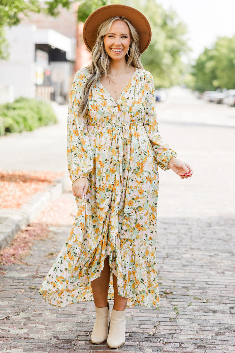 Talking Bout' My Girl Dress, Yellow – Chic Soul