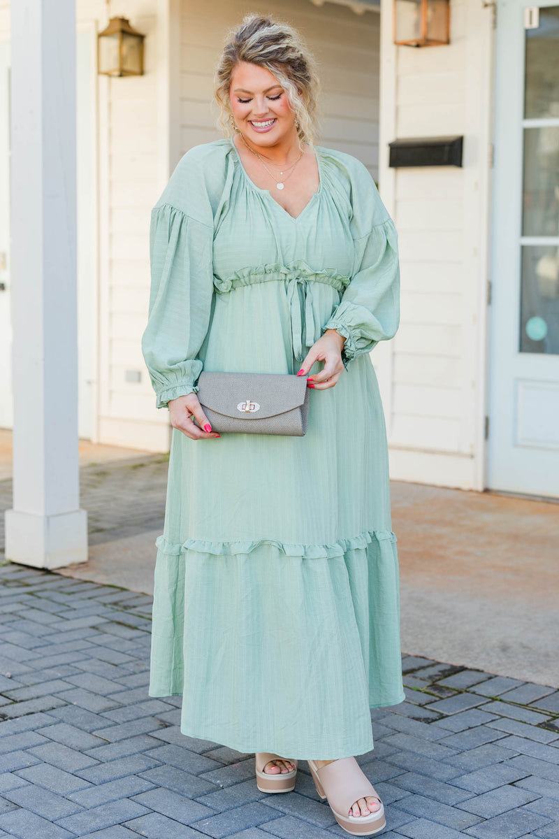 Women's Tell Your Story Dress, Green | Size: 1X By Chic Soul Women's Tell Your Story Dress, Green | Size: 1X By Chic Soul