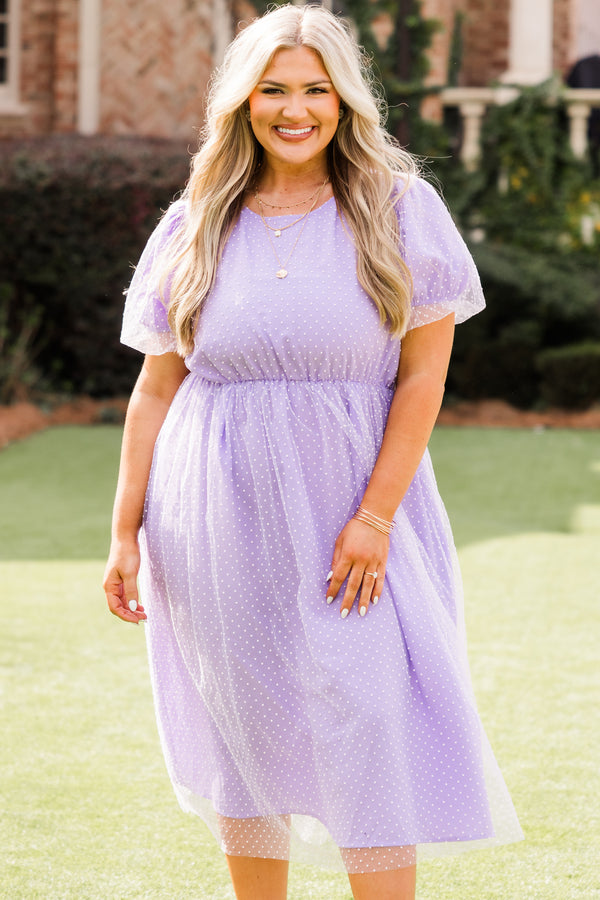 Women's The French Fields Dress, Purple | Size: 1X By Chic Soul Women's The French Fields Dress, Purple | Size: 1X By Chic Soul