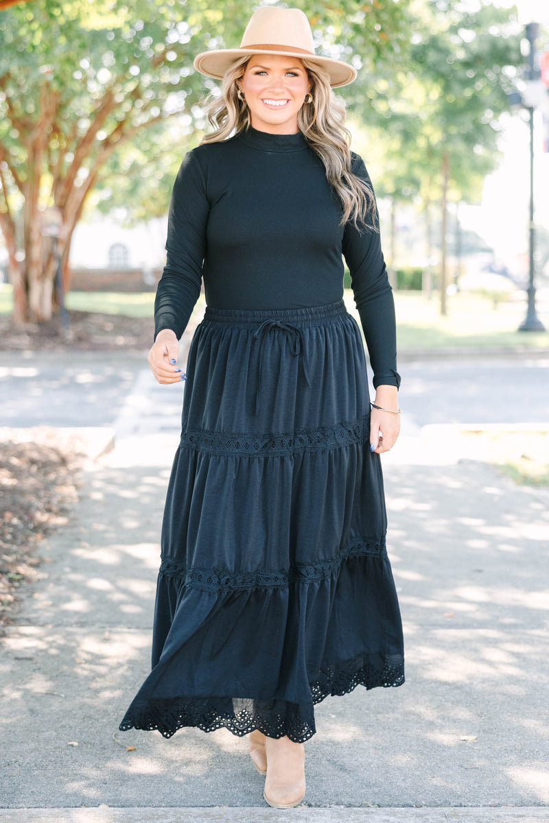 The Ophelia Skirt, Black Lace – Chic Soul