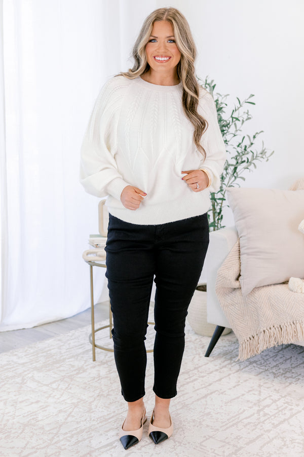 Chic Soul plus size clothing, black skinny leg jeans with zipper and button, belt loops, and front pockets