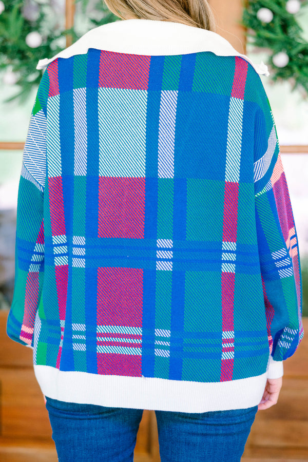 The Way It Used To Be Sweater, Blue Multi