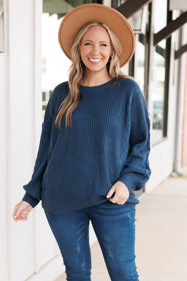 Deep sale teal sweater