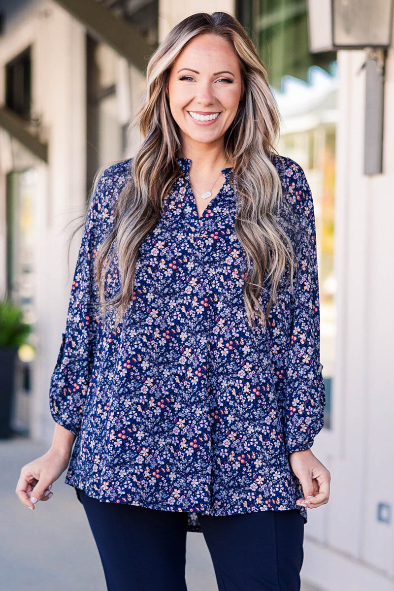 Pretty Soul Top, Navy – Chic Soul