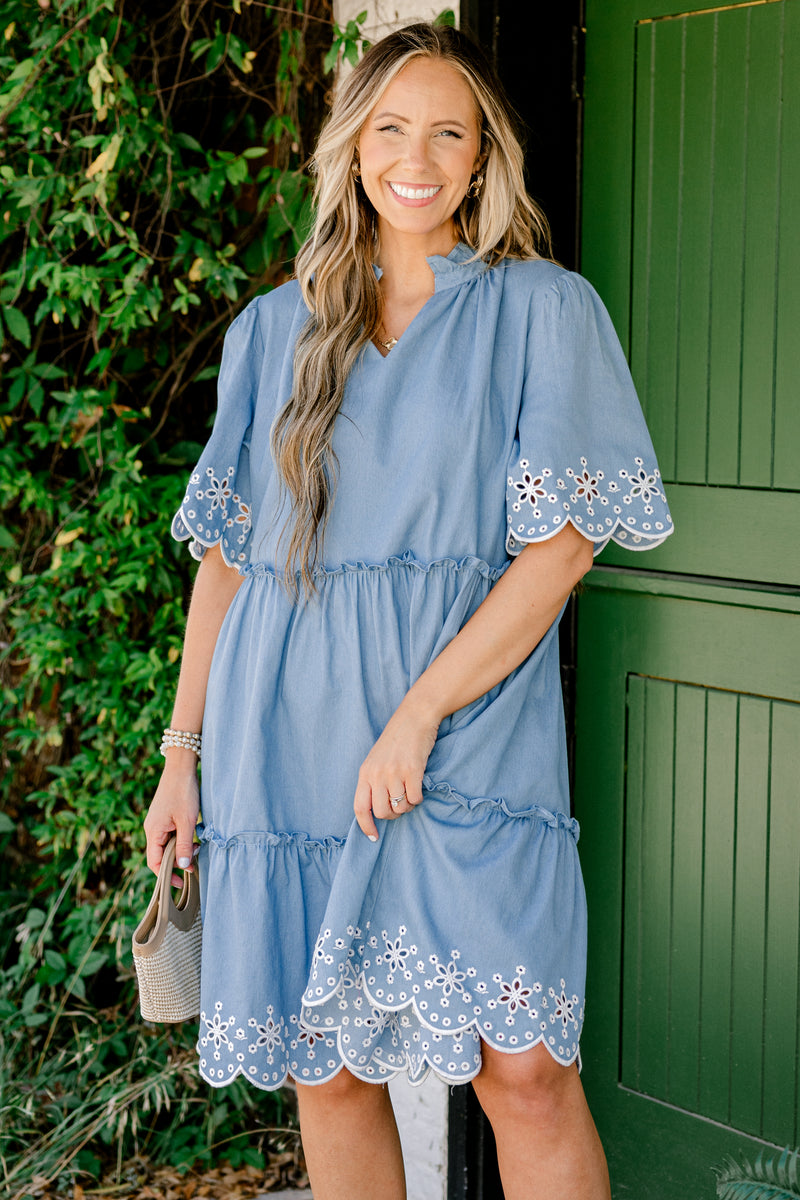 Through The Arbor Dress, Denim  Chic Soul