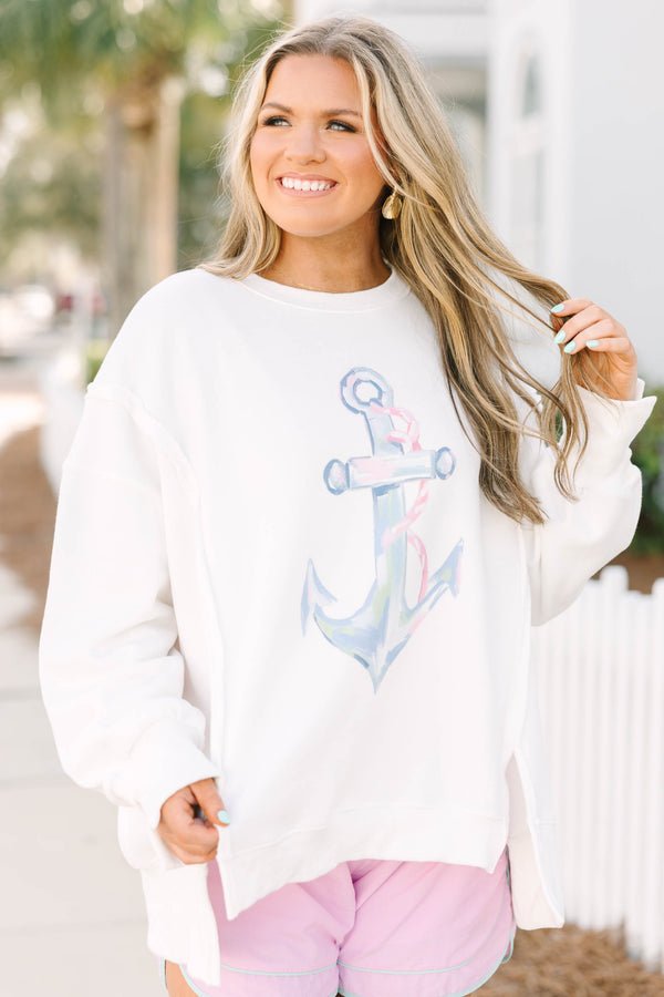 Pastel Coastline Comfy Crew, Ivory