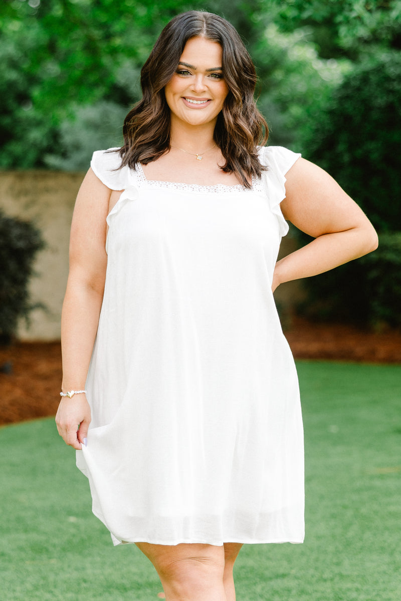 Women's Time Flies By Dress, White