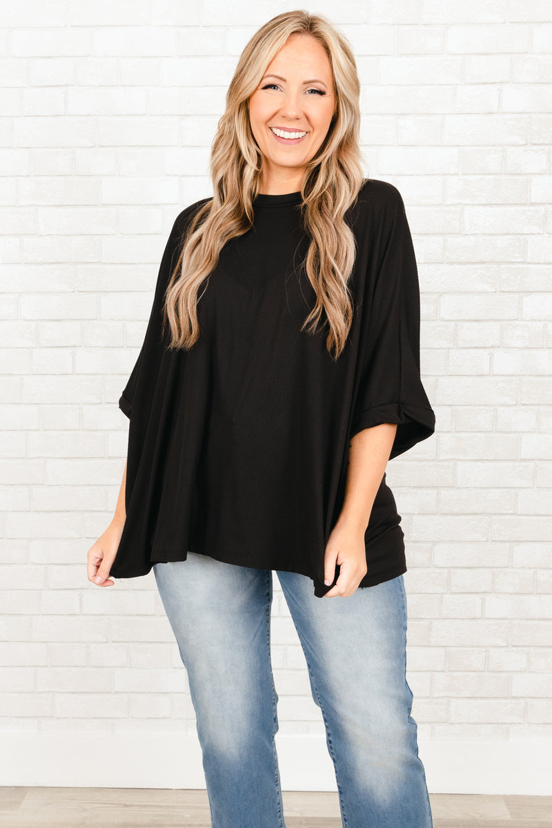 Time For It Top, Black – Chic Soul