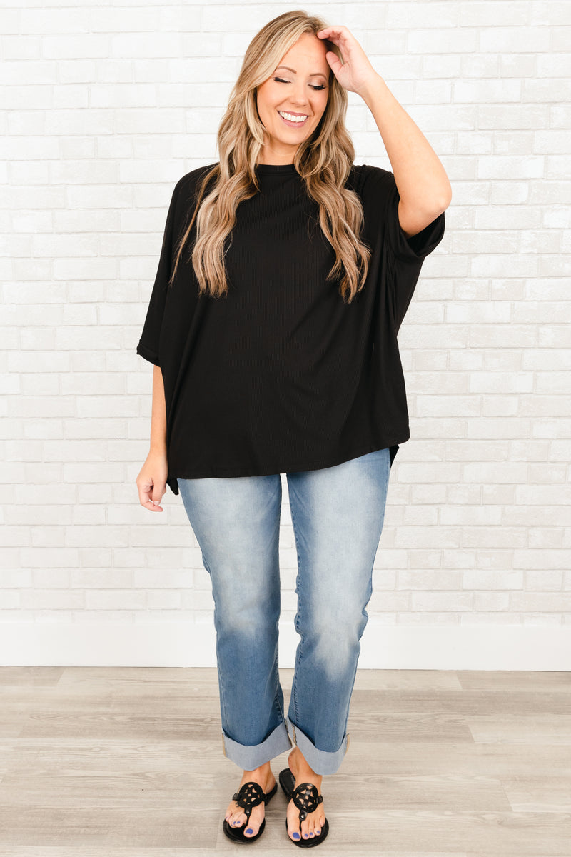 Time For It Top, Black – Chic Soul