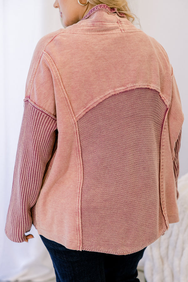 Chic Soul plus size clothing, light berry purple kit textured cardigan