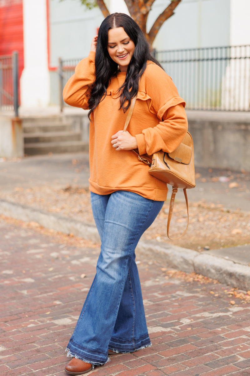 Toffee Kisses Pullover, Pumpkin – Chic Soul