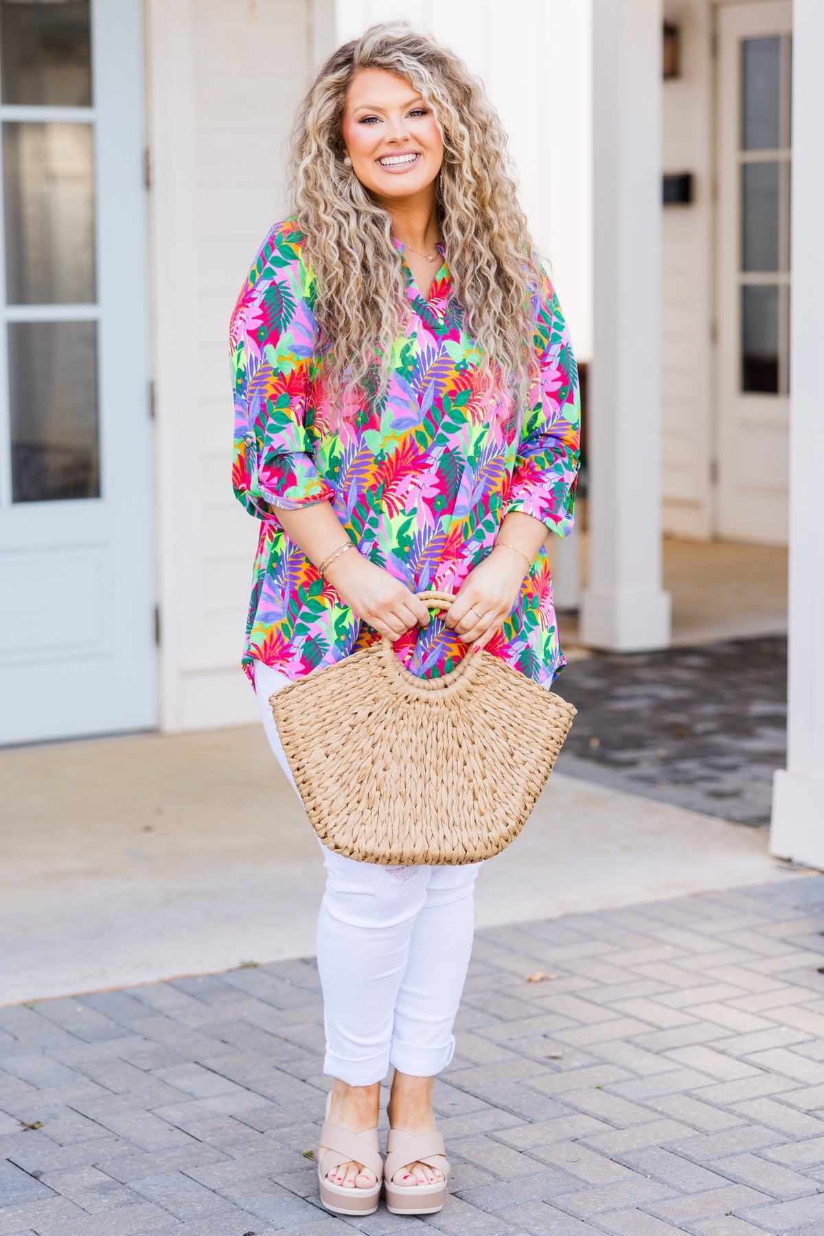 トップス Chui set tops Tropical Treasure Top, Multi – Chic Soul
