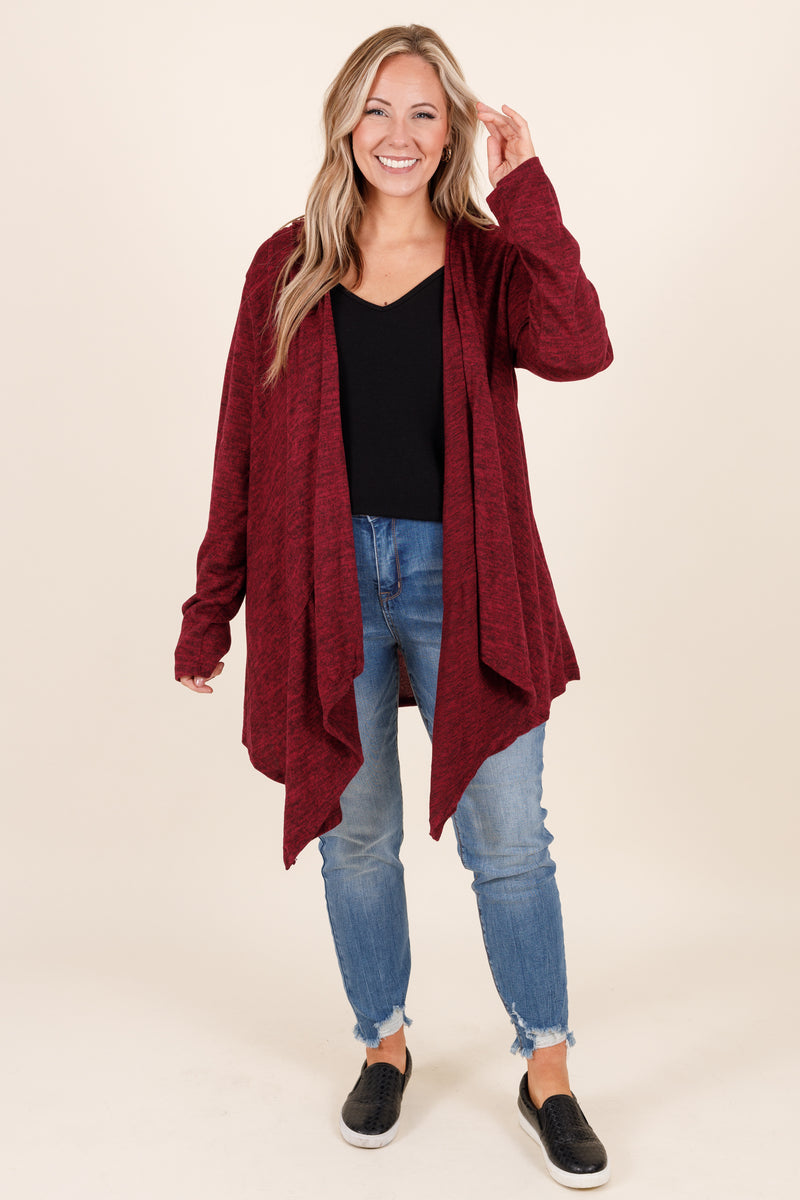 Burgundy clearance boyfriend cardigan