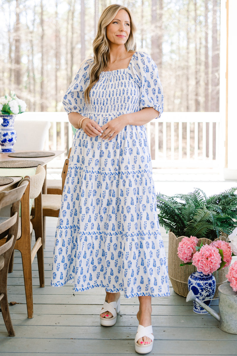 chinese dress ladies Lynlee Metallic Maxi Dress — Dark Blue & Pink main image 0