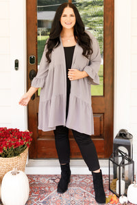 Plus size clearance ruffle cardigan