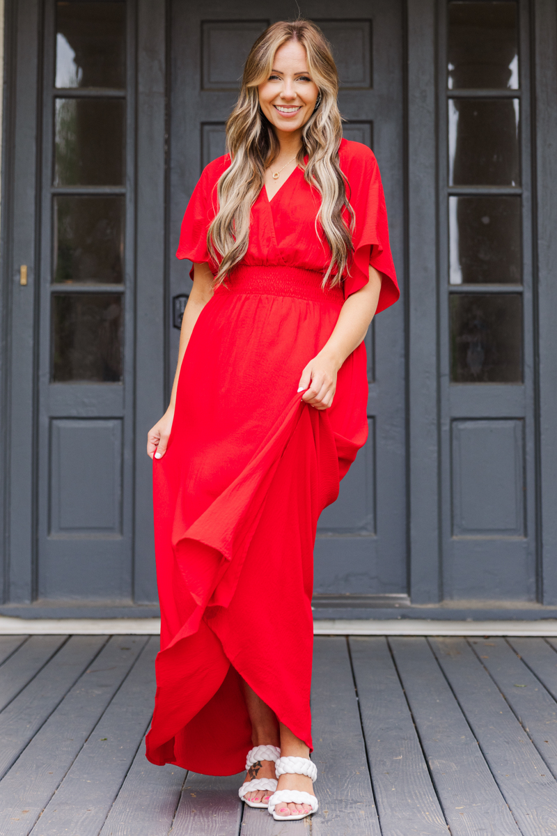 Feeling Good Maxi Dress, Red  Chic Soul
