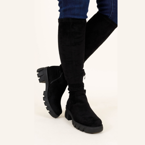 Kickin Rocks Wide Calf Boots Black Chic Soul