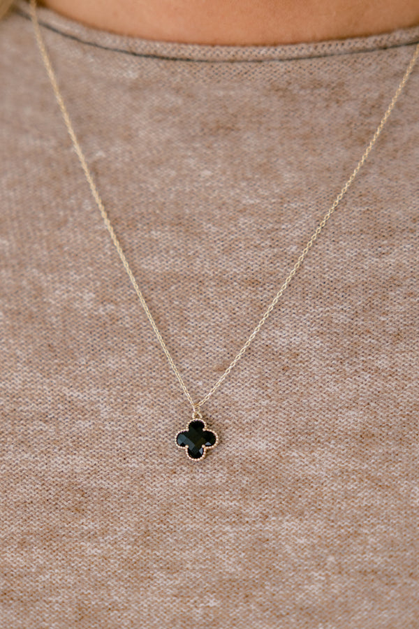 The Best Way Necklace, Black
