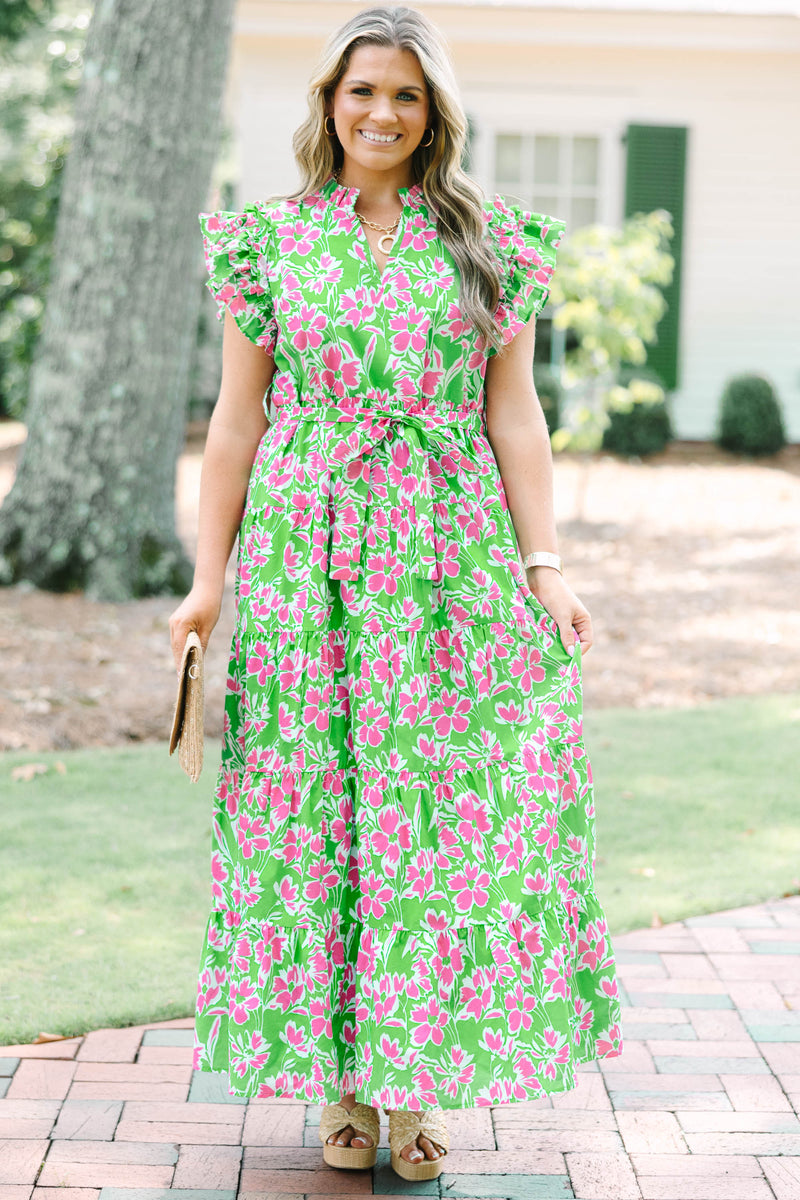 short sleeve maxi dress for women Brittany in Pink Floral or evenings where you want your look to feel elevated and effortlessly chic Dark Blue Cut-Out Short Sleeve