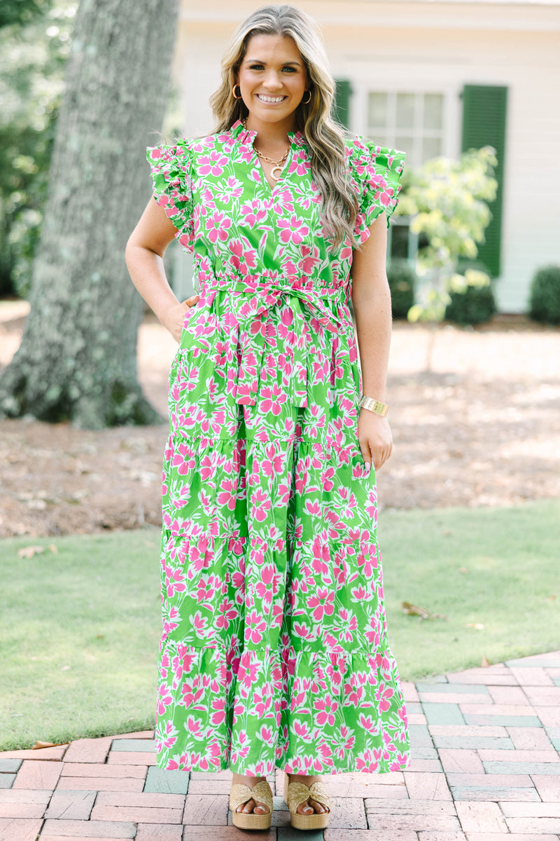 Venetian Garden Dress, Green – Chic Soul