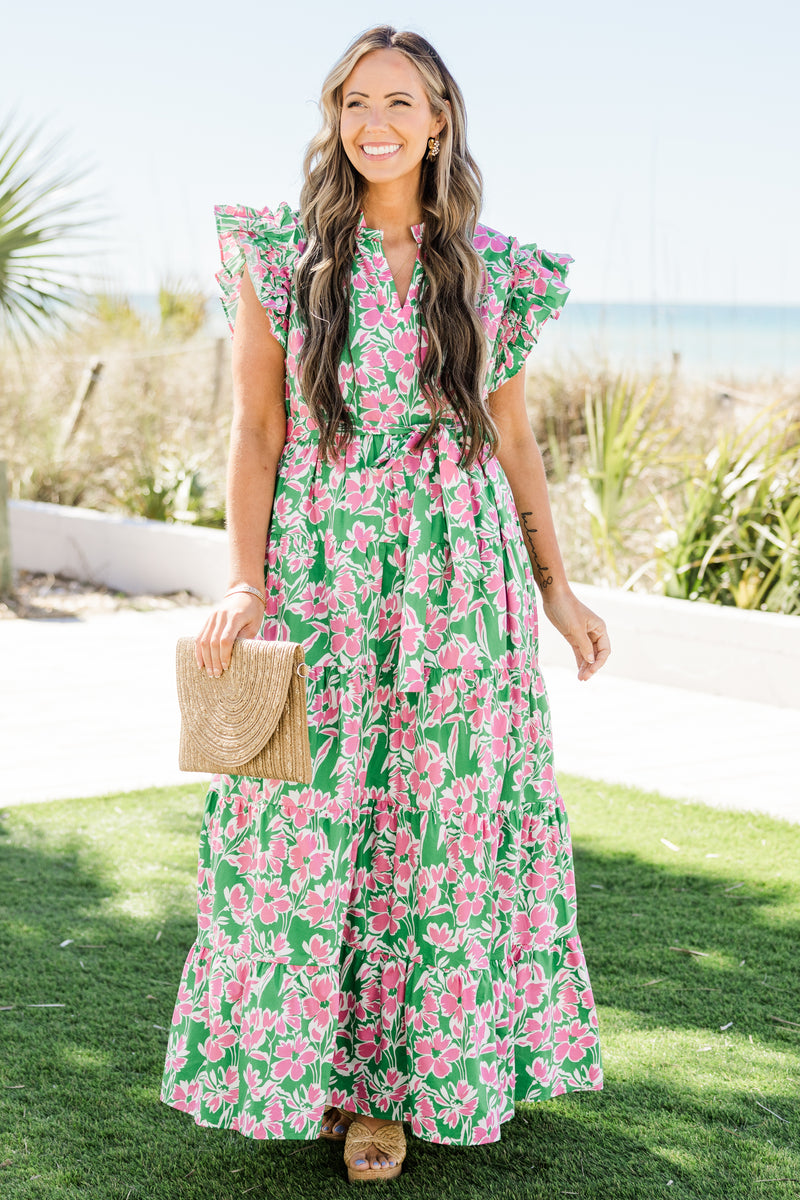 Venetian Garden Dress, Green – Chic Soul