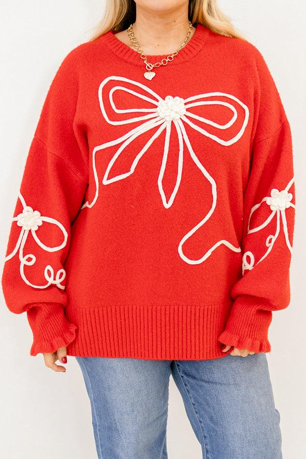 Walk And Sweet Talk Sweater, Red