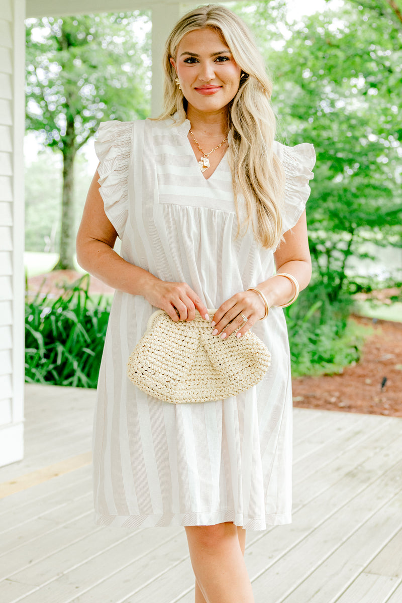 Walk And Talk Dress, Light Brown Chic Soul Walk And Talk Dress, Light Brown Chic Soul