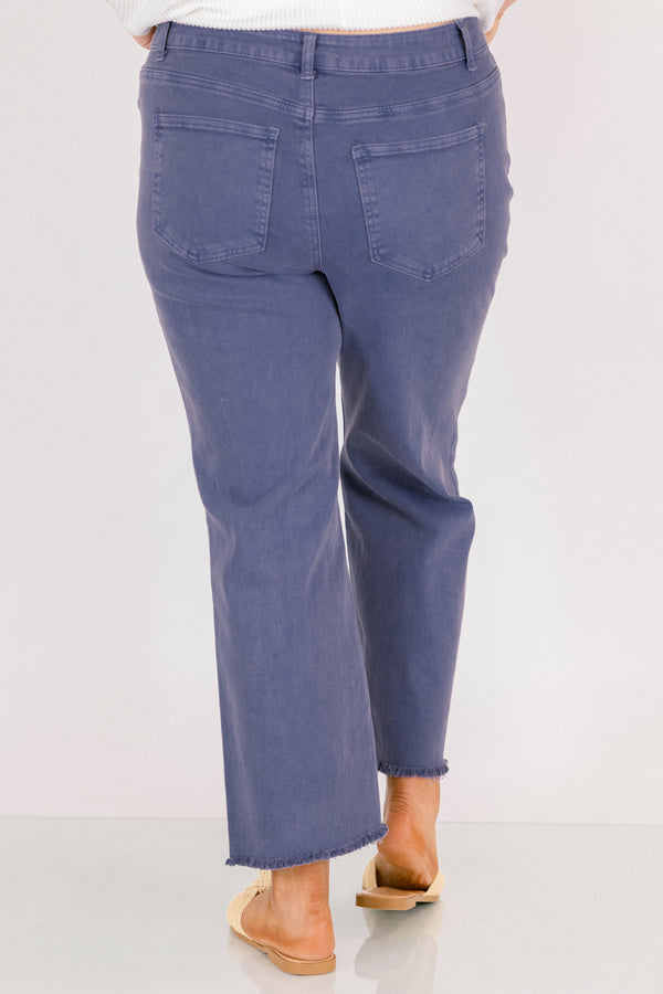 Chic soul plus size clothing, medium bright blue straight leg jeans