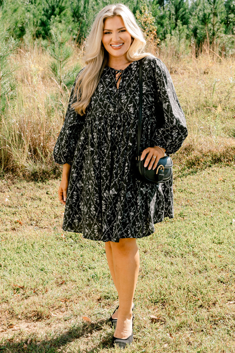 Walking On Air Dress, Black Floral – Chic Soul