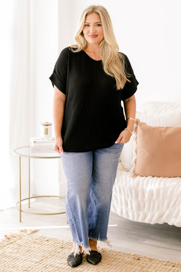 Chic Soul plus size clothing, medium wash midrise wide leg blue jeans with a  distressed hem