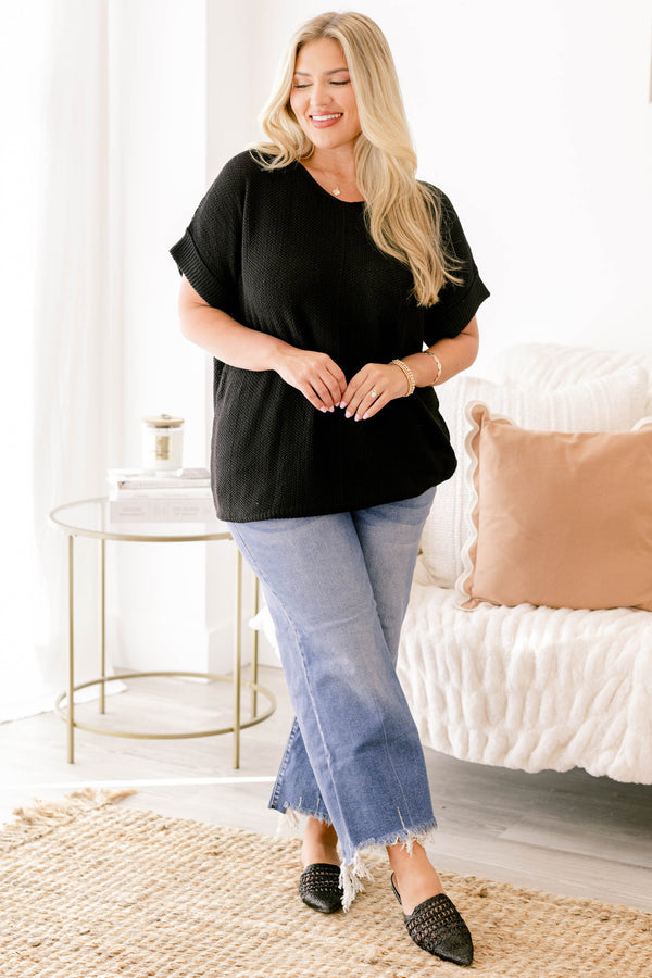 Chic Soul plus size clothing, medium wash midrise wide leg blue jeans with a  distressed hem