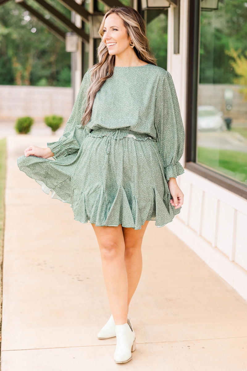 sage green romper dress Women's Warming Up to You Romper, dressy romper