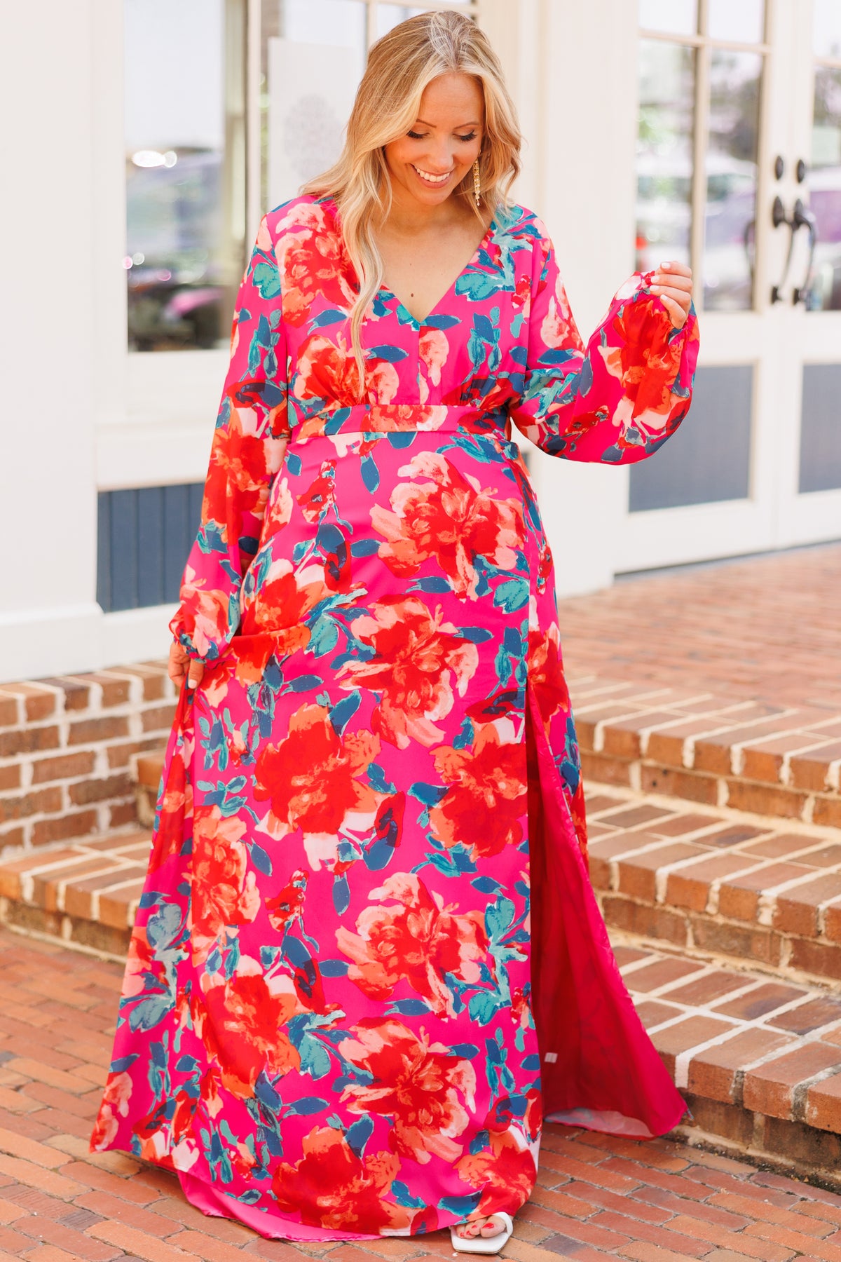 Women's Way Too Complicated Maxi Dress, Pink | Size: 2X by Chic Soul Women's Way Too Complicated Maxi Dress, Pink | Size: 2X by Chic Soul