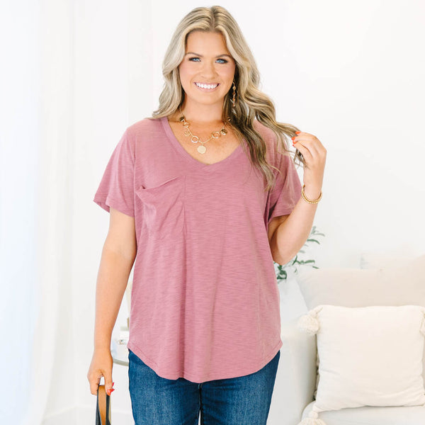 Wear It On Repeat Top, Dusty Rose