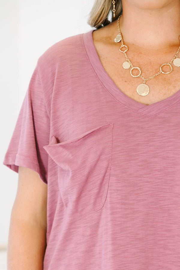 Wear It On Repeat Top, Dusty Rose