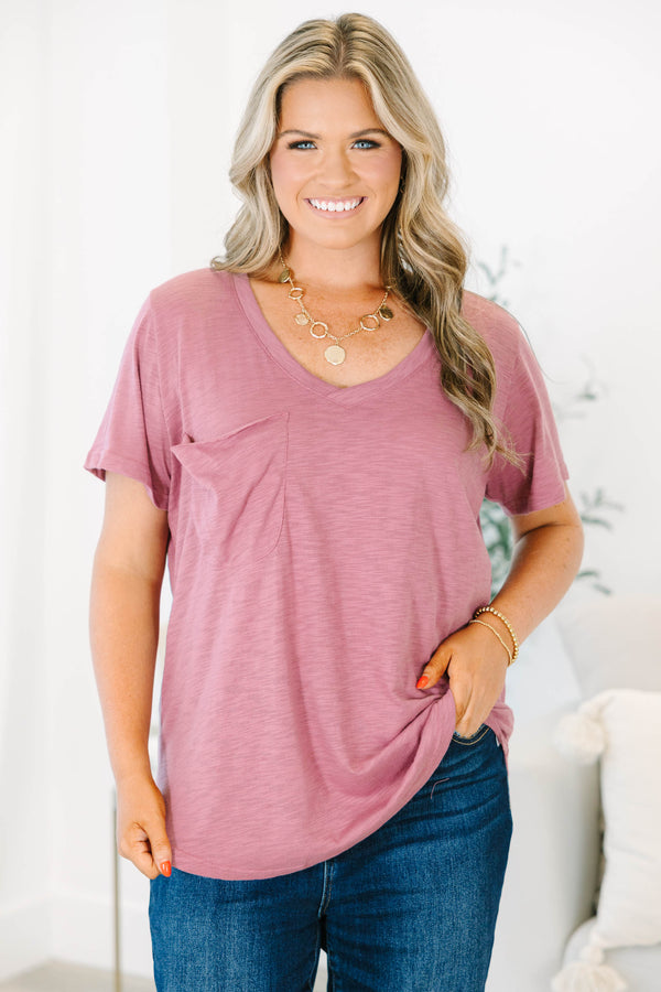 Wear It On Repeat Top, Dusty Rose