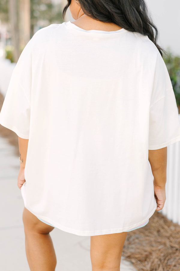 Weekend Mode Boyfriend Tee, Ivory