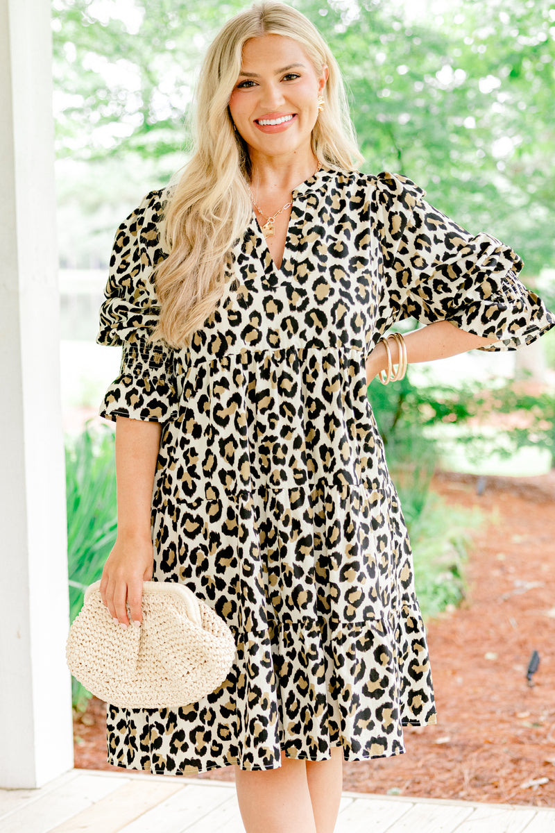 short leopard dress What You Know Dress, Leopard – Chic Soul