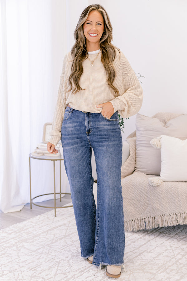 Chic Soul plus size clothing, light tan knit long sleeve top