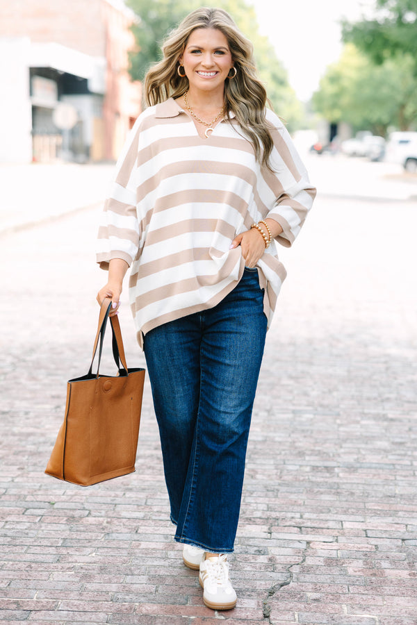 Wherever You Go Sweater, Brown